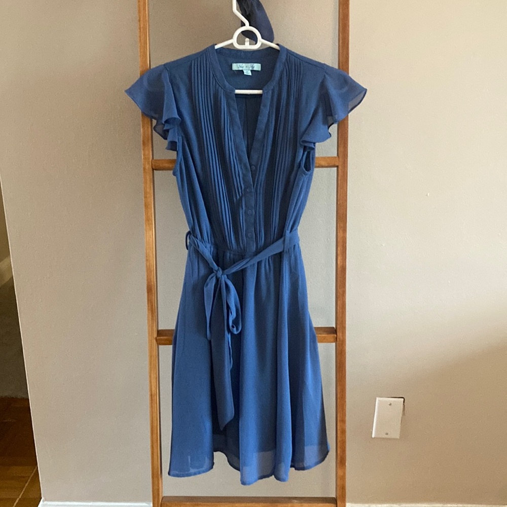 She + Sky flowy blue dress